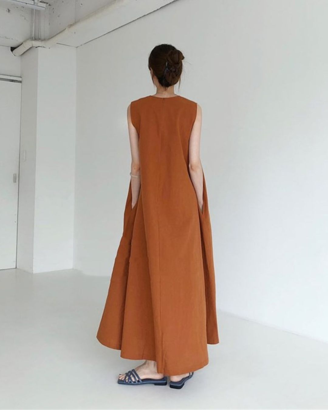 Vyla™ Chic Loose Fit Tank Dress Sleeveless Maxi Dresses
