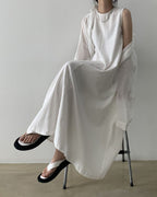 Vyla™ Chic Loose Fit Tank Dress Sleeveless Maxi Dresses