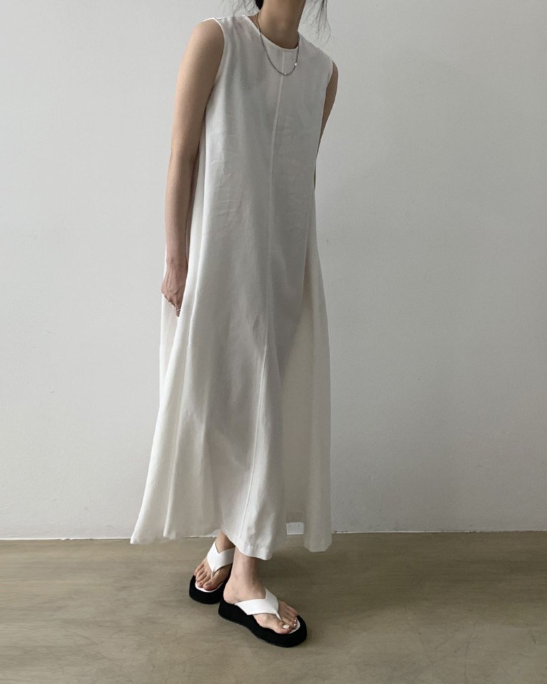 Vyla™ Chic Loose Fit Tank Dress Sleeveless Maxi Dresses