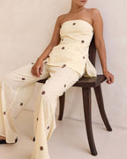 Vyla™  Strapless Polka Dot Top and Pants Set