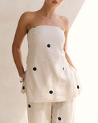 Vyla™  Strapless Polka Dot Top and Pants Set