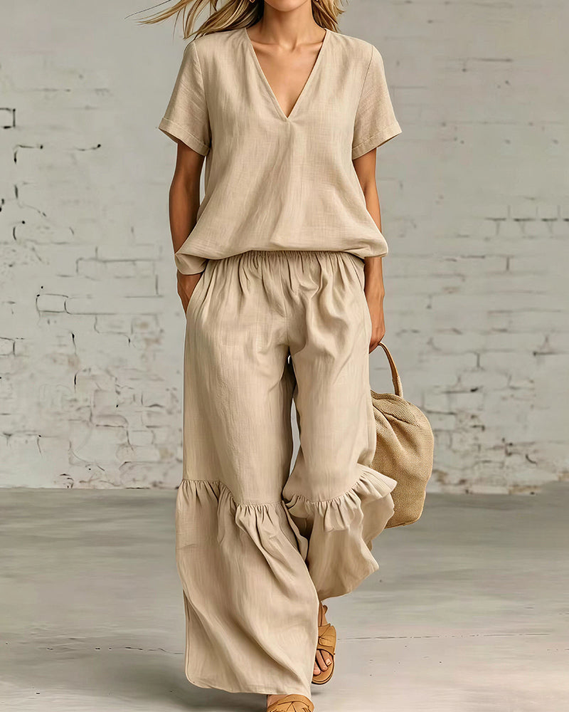 Vyla™ The Resort Breeze Linen-Blend Two-Piece Set