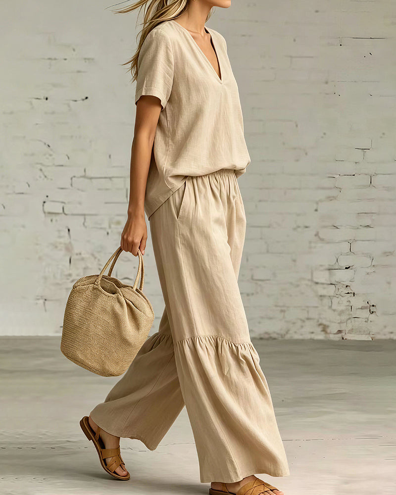 Vyla™ The Resort Breeze Linen-Blend Two-Piece Set