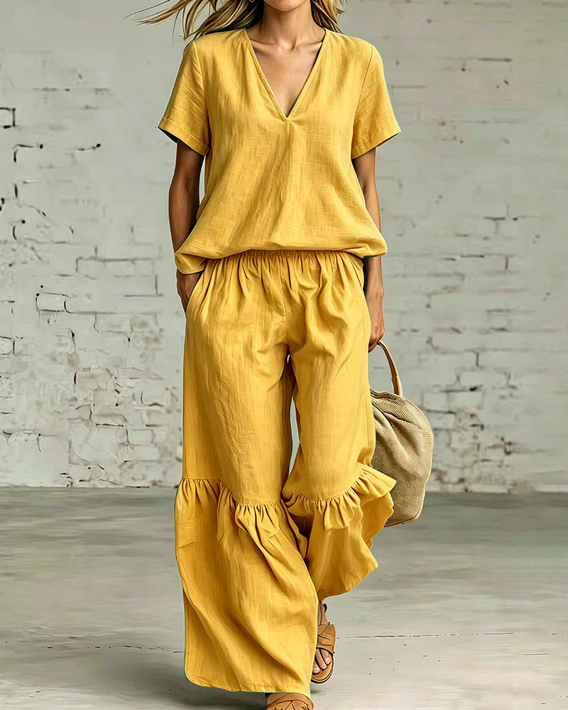 Vyla™ The Resort Breeze Linen-Blend Two-Piece Set