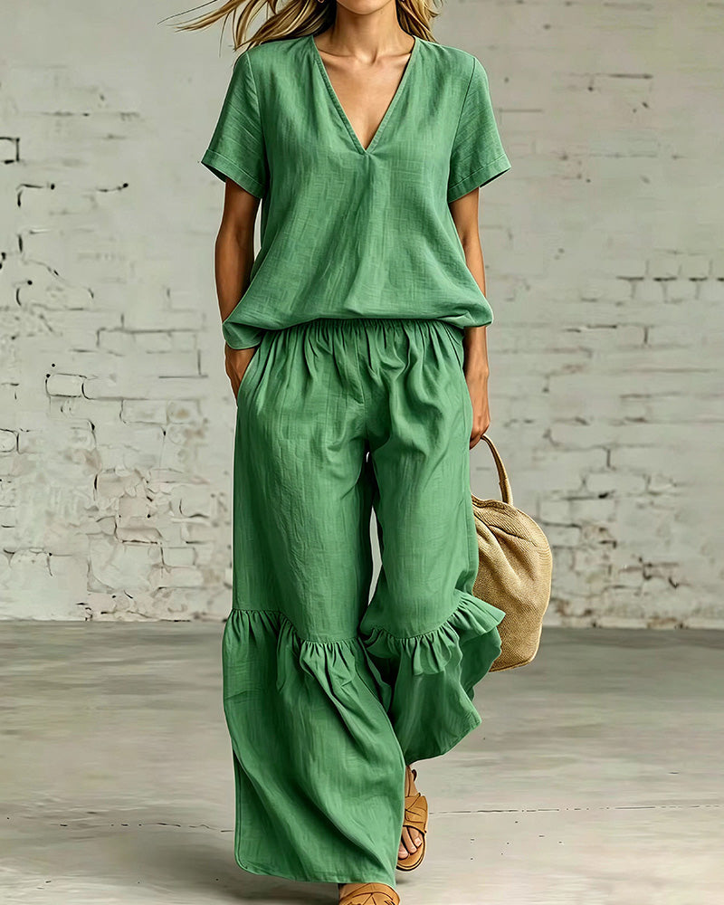 Vyla™ The Resort Breeze Linen-Blend Two-Piece Set