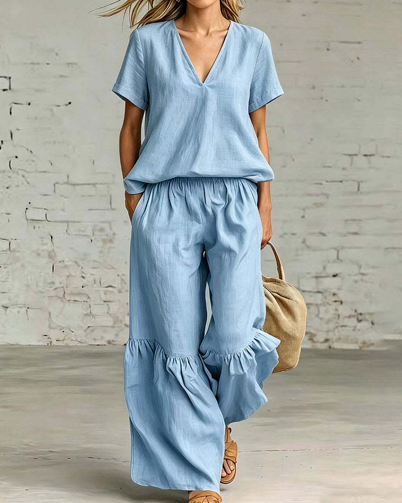 Vyla™ The Resort Breeze Linen-Blend Two-Piece Set