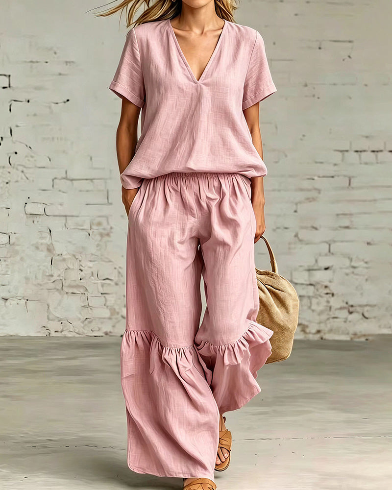 Vyla™ The Resort Breeze Linen-Blend Two-Piece Set