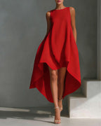 Vyla™ Sleeveless Round Neck Irregular Casual Midi Dress