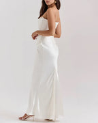 Vyla™ Strapless Corset Ruched Maxi Evening Gown