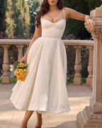 Vyla™ French Bustier Double-Layered Midi Dress