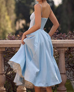 Vyla™ French Bustier Double-Layered Midi Dress