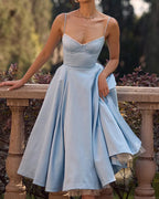 Vyla™ French Bustier Double-Layered Midi Dress