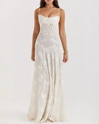 Vyla™ French Romantic Lace Maxi Slip Dress