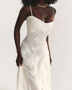 Vyla™ French Romantic Lace Maxi Slip Dress