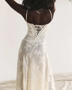 Vyla™ French Romantic Lace Maxi Slip Dress