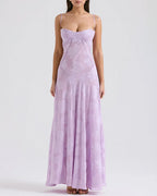 Vyla™ French Romantic Lace Maxi Slip Dress