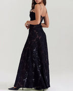 Vyla™ French Romantic Lace Maxi Slip Dress