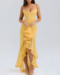Vyla™ Cascading Ruffle Slit Maxi Dress