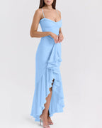 Vyla™ Cascading Ruffle Slit Maxi Dress