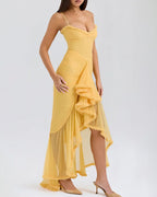 Vyla™ Cascading Ruffle Slit Maxi Dress