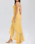 Vyla™ Cascading Ruffle Slit Maxi Dress