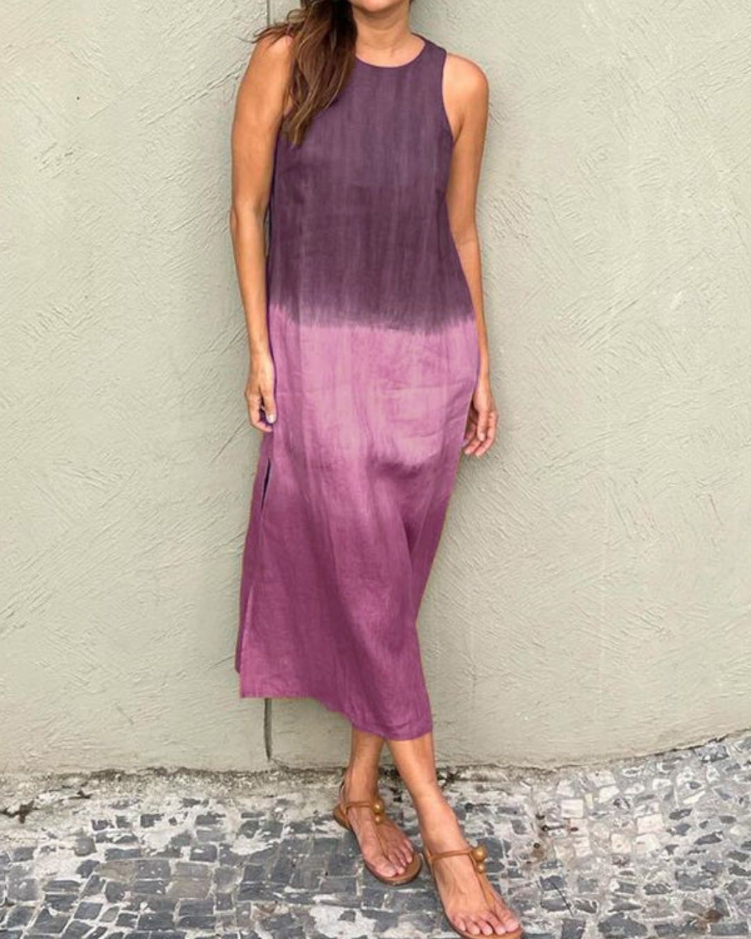Vyla™ Sleeveless Gradient Tank Midi Dress