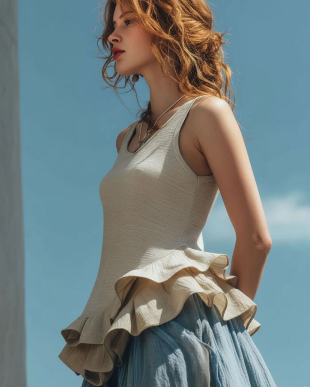 Vyla™ Ruffle Hem Tank Top