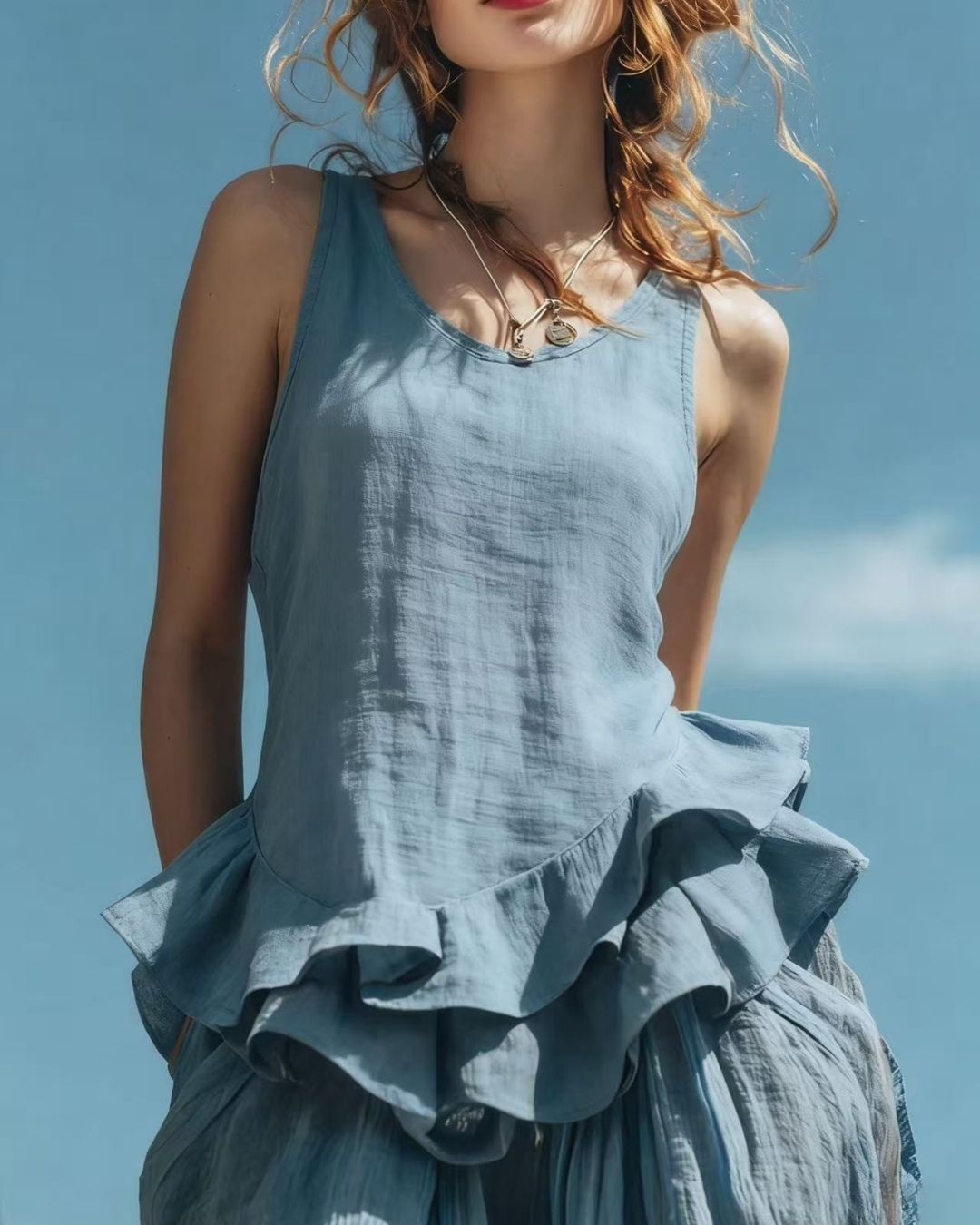 Vyla™ Ruffle Hem Tank Top