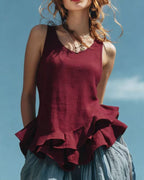 Vyla™ Ruffle Hem Tank Top