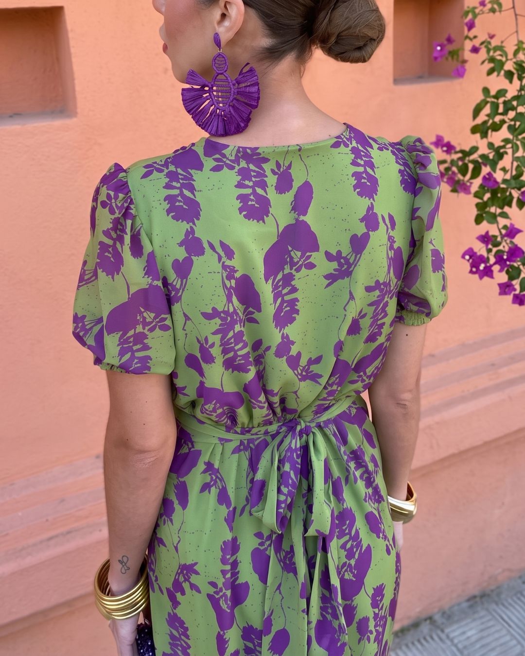 Vyla™ Green Violet Maxi Dress