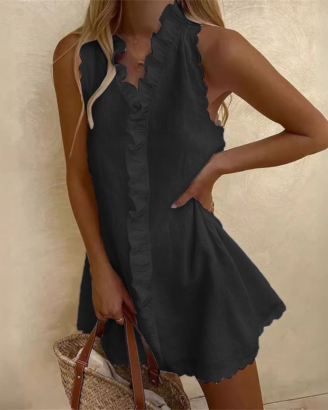 Vyla™ Cute Ruffle Mini Dress