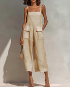 Vyla™ Elegant Relaxed Wide Leg Jumpsuit