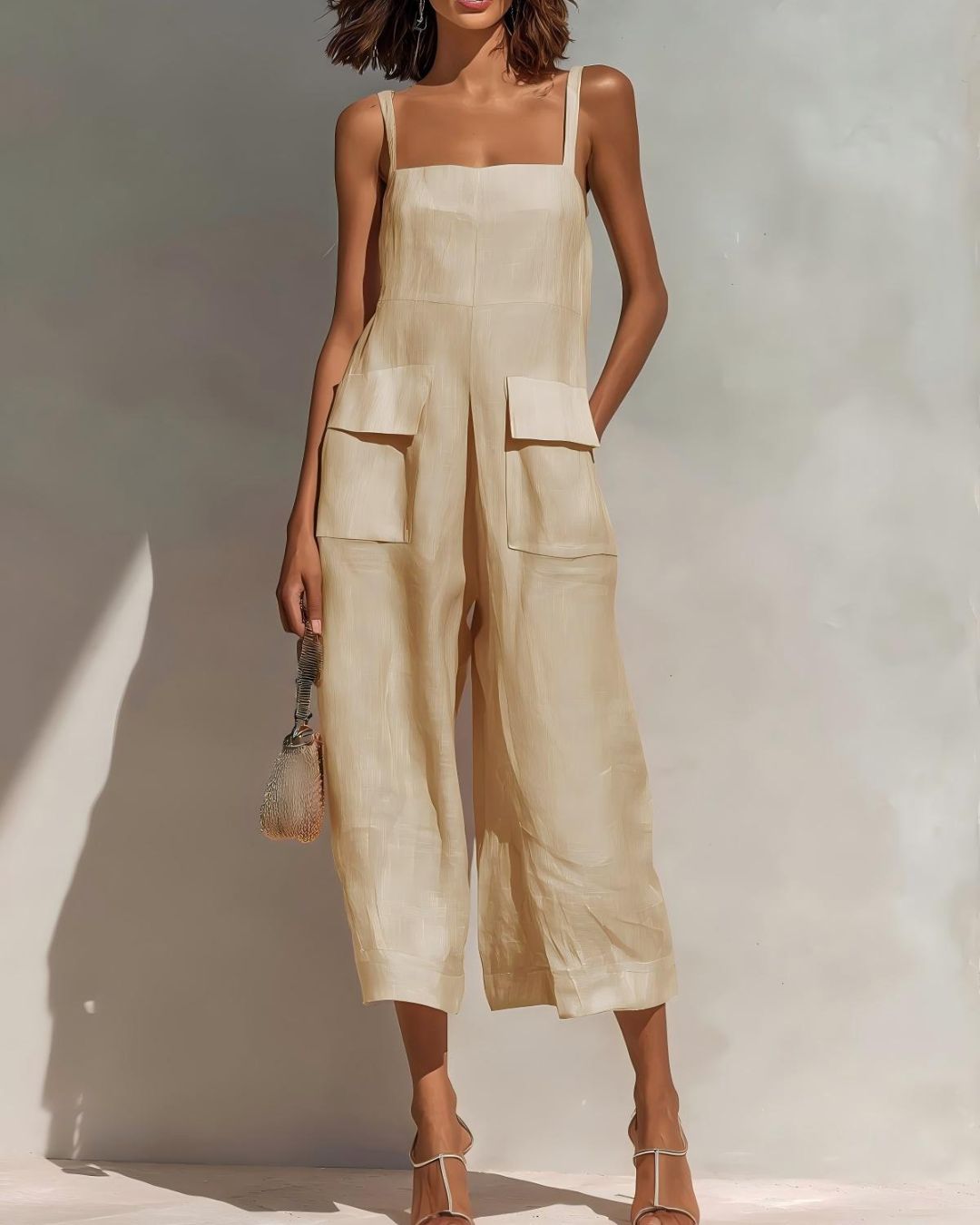 Vyla™ Elegant Relaxed Wide Leg Jumpsuit