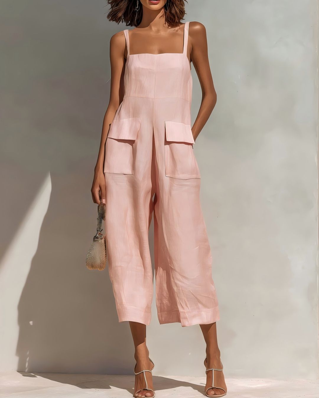 Vyla™ Elegant Relaxed Wide Leg Jumpsuit