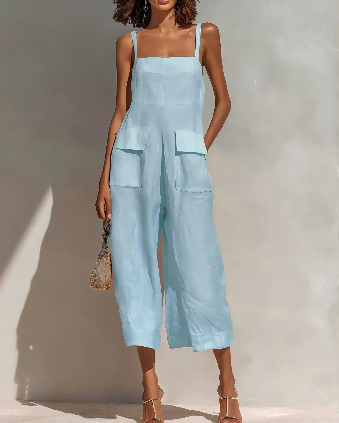 Vyla™ Elegant Relaxed Wide Leg Jumpsuit