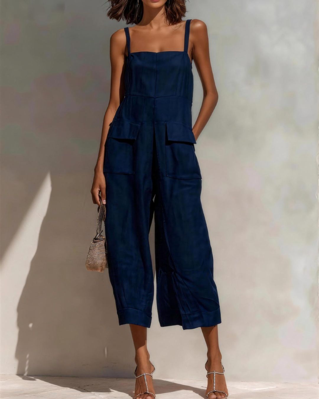 Vyla™ Elegant Relaxed Wide Leg Jumpsuit