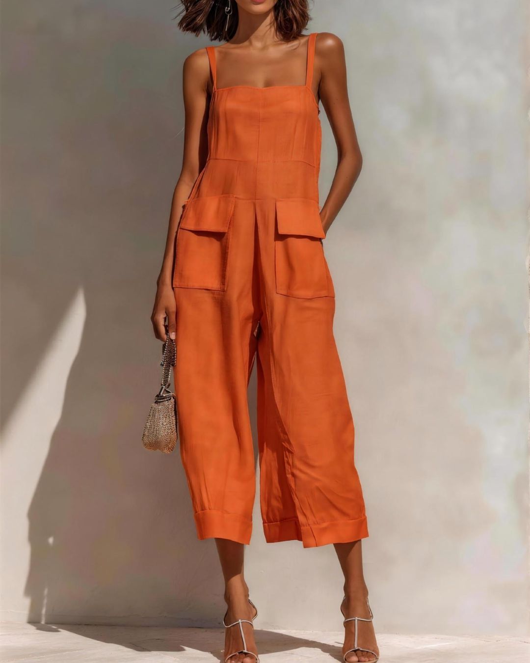 Vyla™ Elegant Relaxed Wide Leg Jumpsuit
