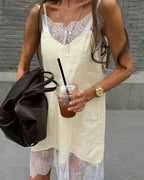 Vyla™ Lace Spaghetti Strap Mini Dress