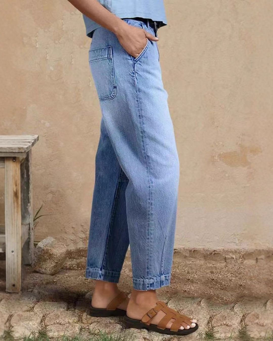 Vyla™ Relaxed Cropped Denim Pants