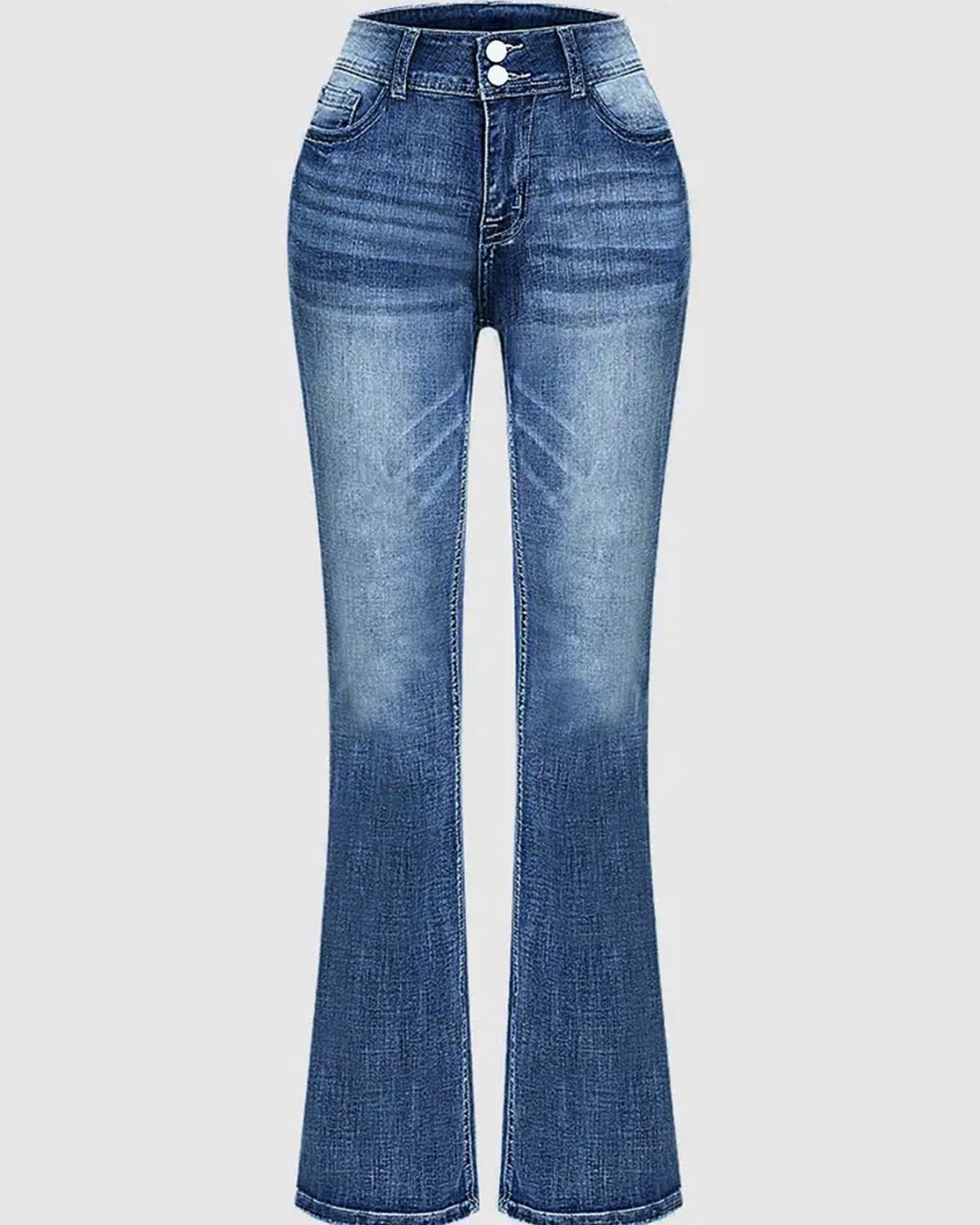 Vyla™ Embroidered Mid-Rise Flared Jeans