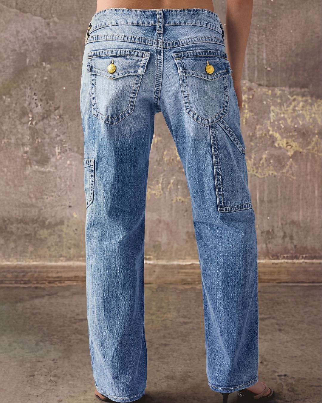 Vyla™ Wash Multi Pocket Mid Rise Straight Leg Jeans
