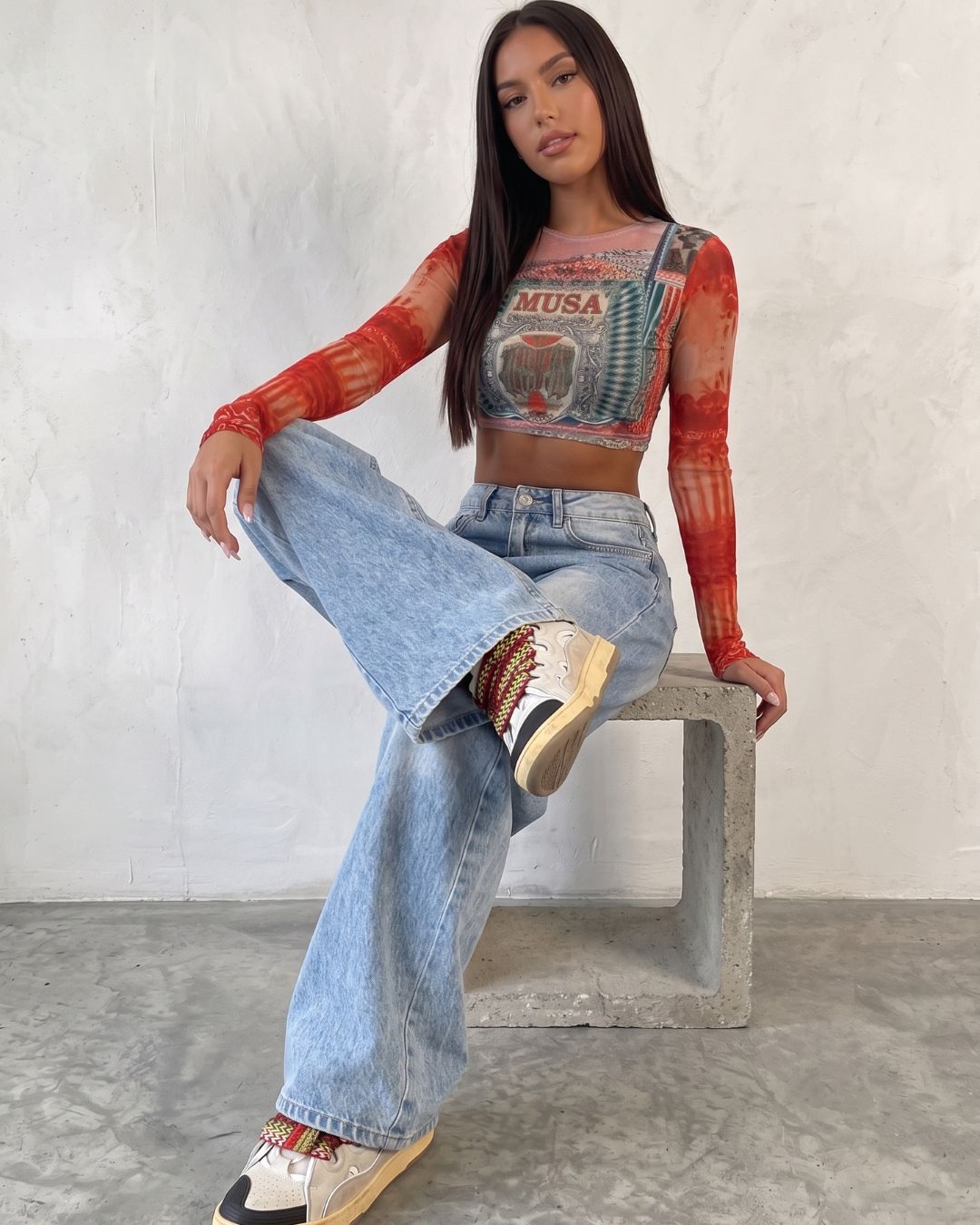 Vyla™ Wash Multi Mid Rise Straight Leg Jeans