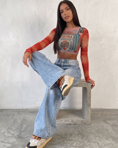 Vyla™ Wash Multi Mid Rise Straight Leg Jeans