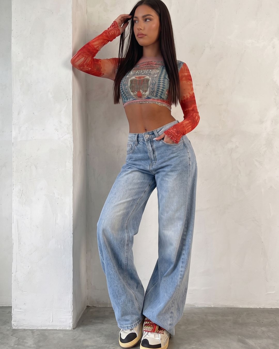 Vyla™ Wash Multi Mid Rise Straight Leg Jeans