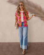 Vyla™ Wash Roll Raw Hem HighRise Straight Jeans