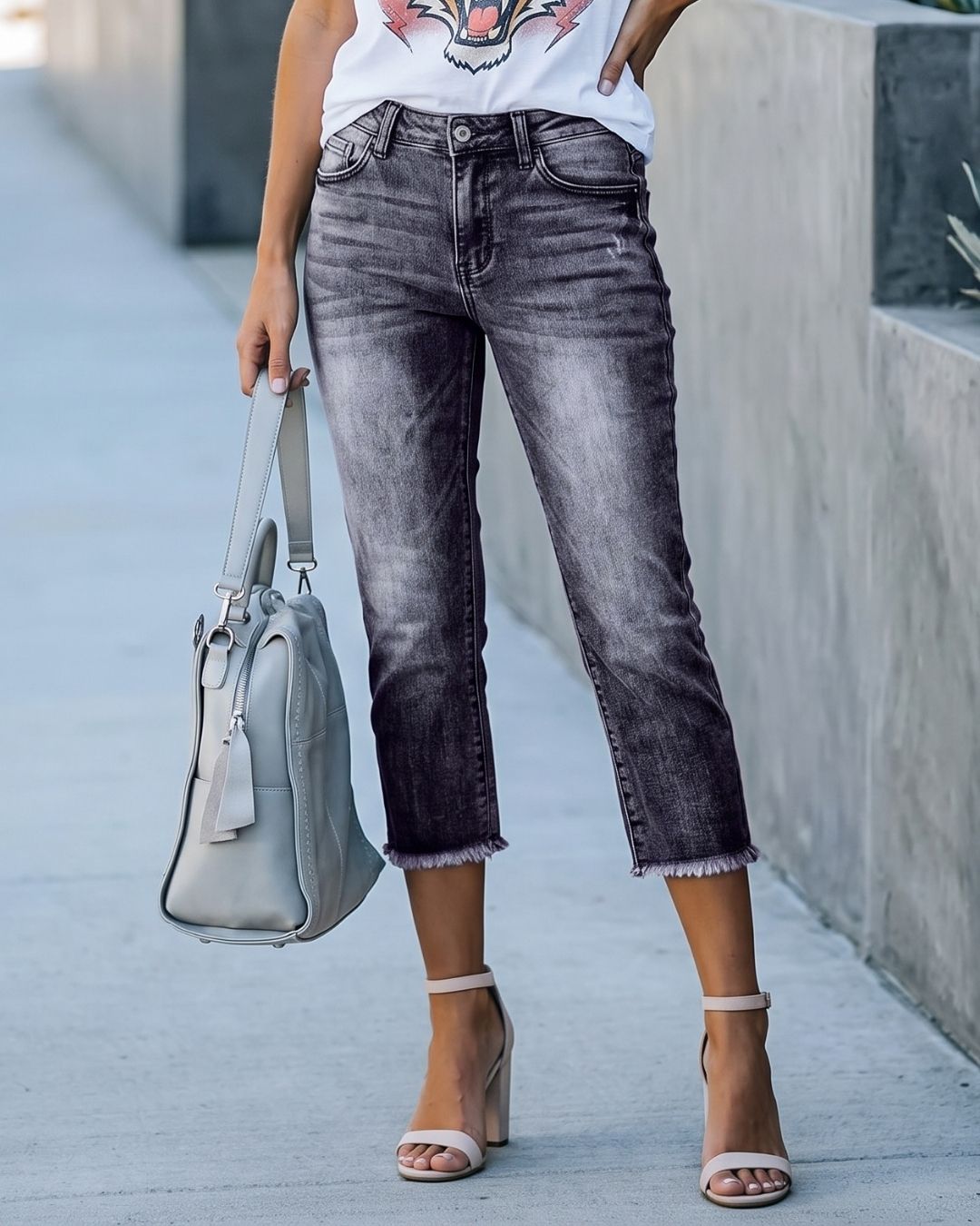Vyla™ Wash High Rise Capri Skinny Jeans