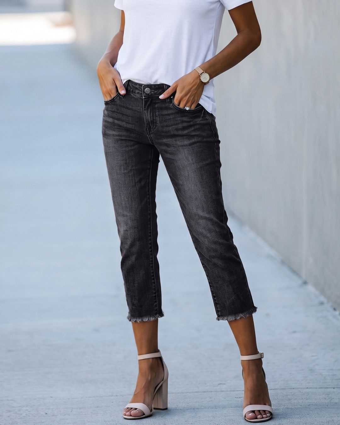 Vyla™ Wash High Rise Capri Skinny Jeans