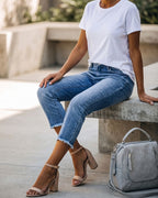Vyla™ Wash High Rise Capri Skinny Jeans