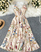 Vyla™ Botanical Breeze V-Neck Floral Slip Dress