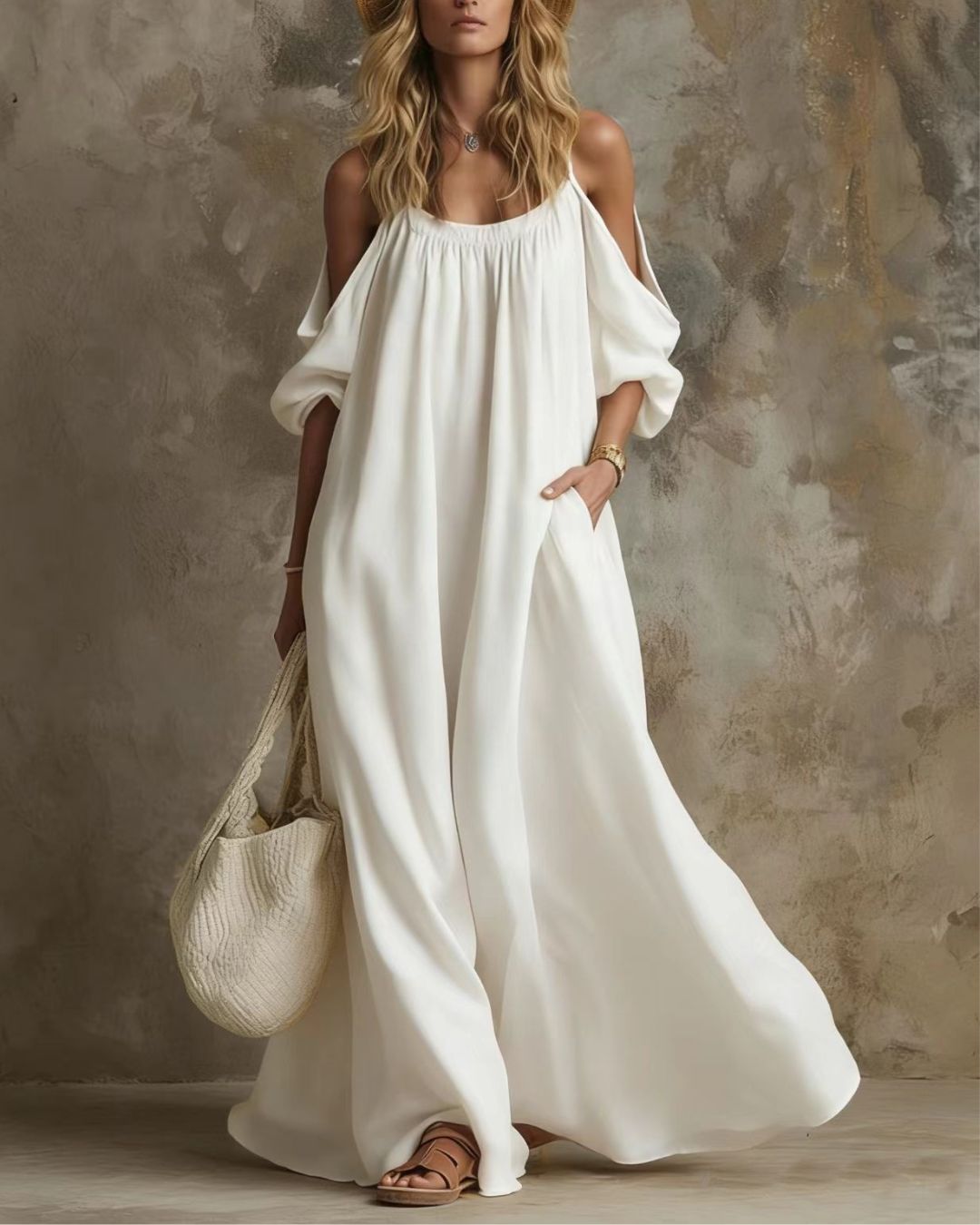Vyla™ Resort Spaghetti Strap Swing Maxi Dress